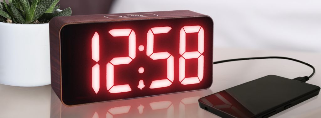 Attis Smartlite LCD Alarm Clock in Mist Colour by Acctim 